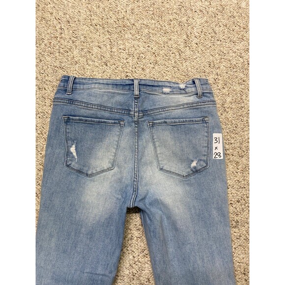 31 Buckle Vervet High-Rise Skinny Distressed Raw Hem Light Wash - Picture 4 of 7